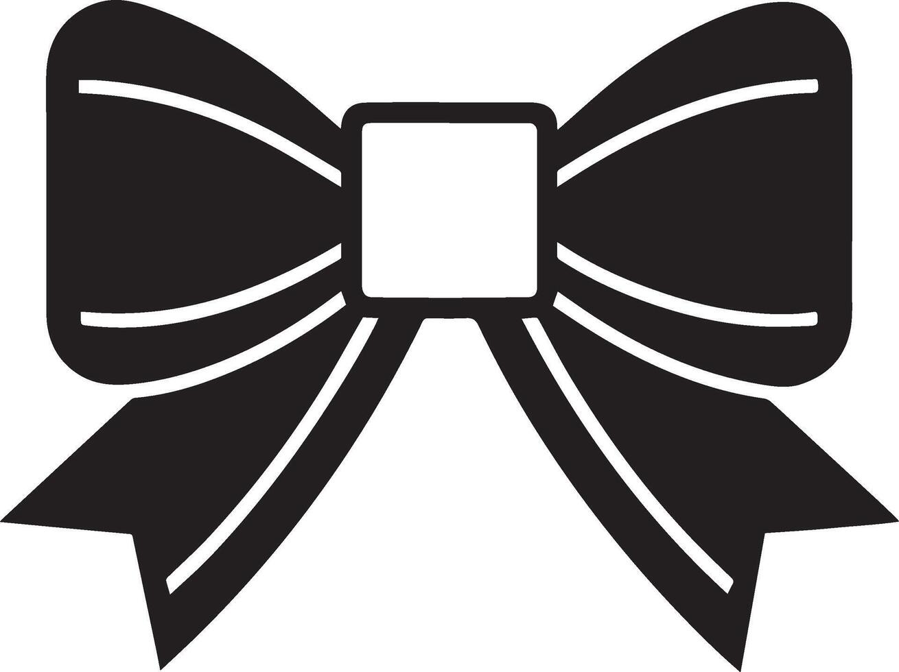 a black and white bow icon on a white background vector