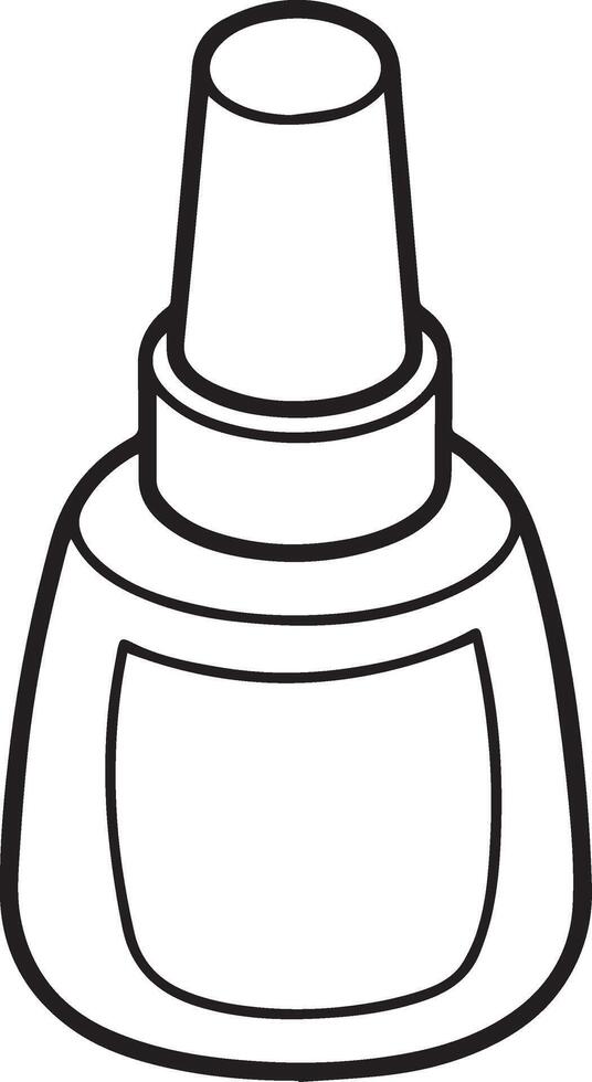 nail polish line art with a white background vector