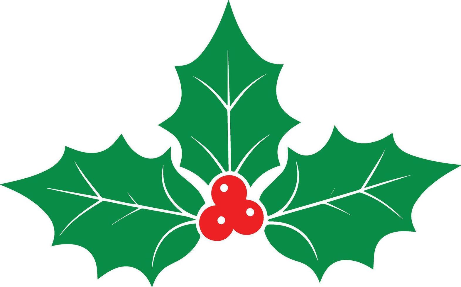 holly leaf clip art vector