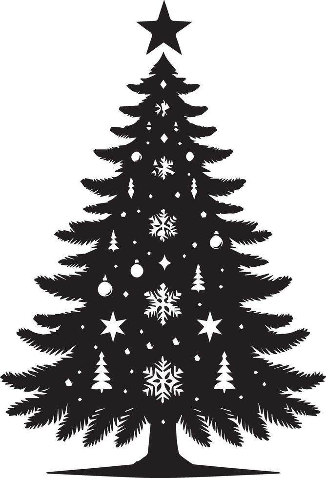 Christmas tree holiday icon, vector