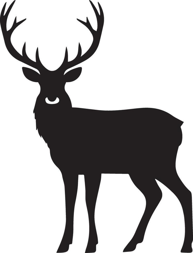 deer silhouette design with a white background vector