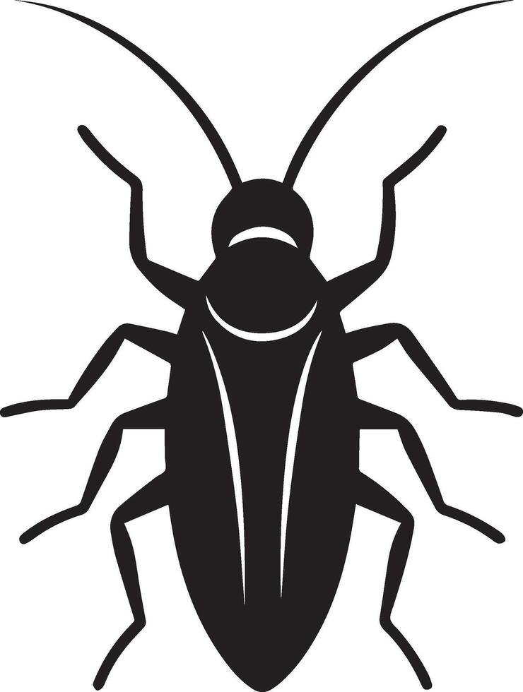 a black and white bug icon on a white background vector