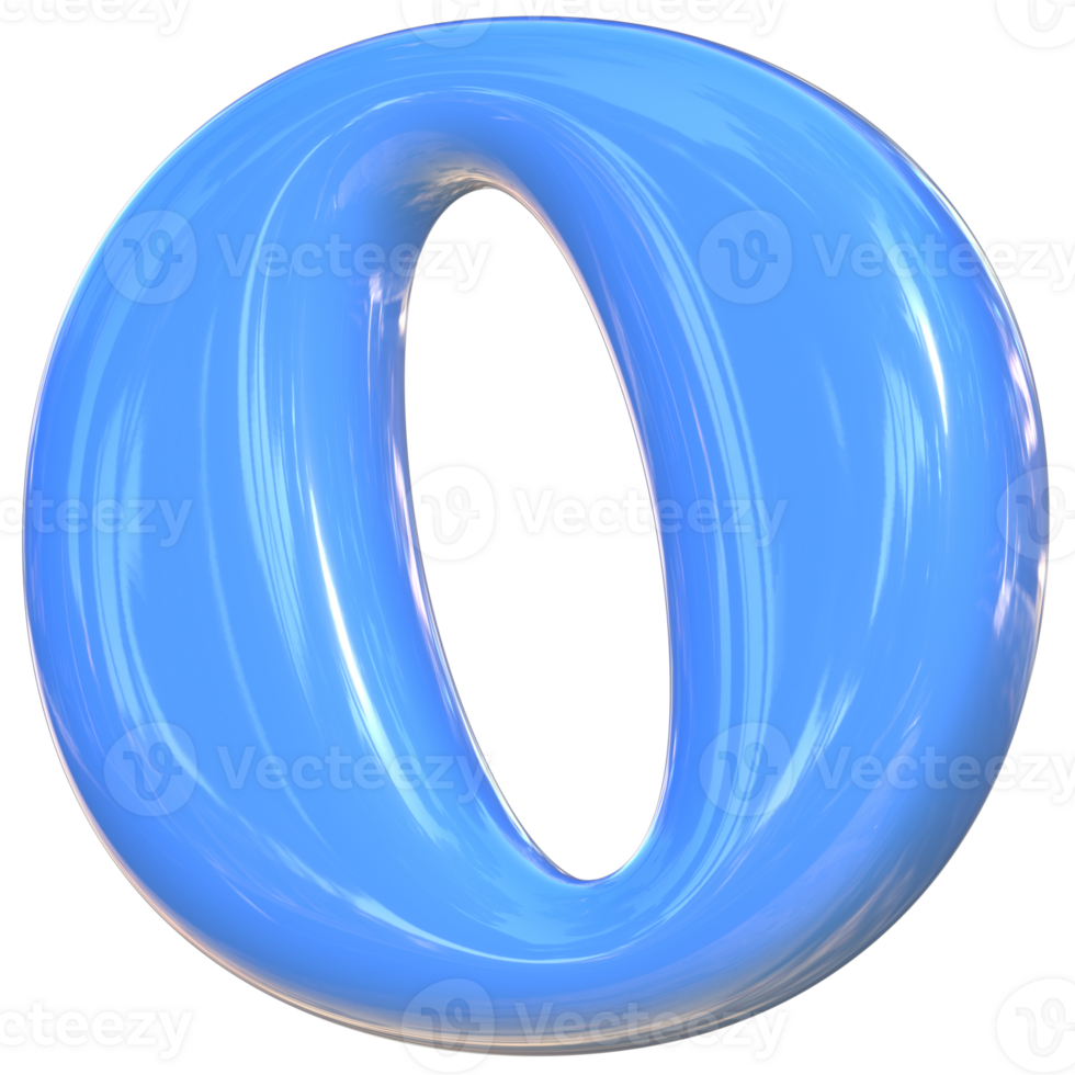 O cute 3D alphabet kawaii and colorful letters png