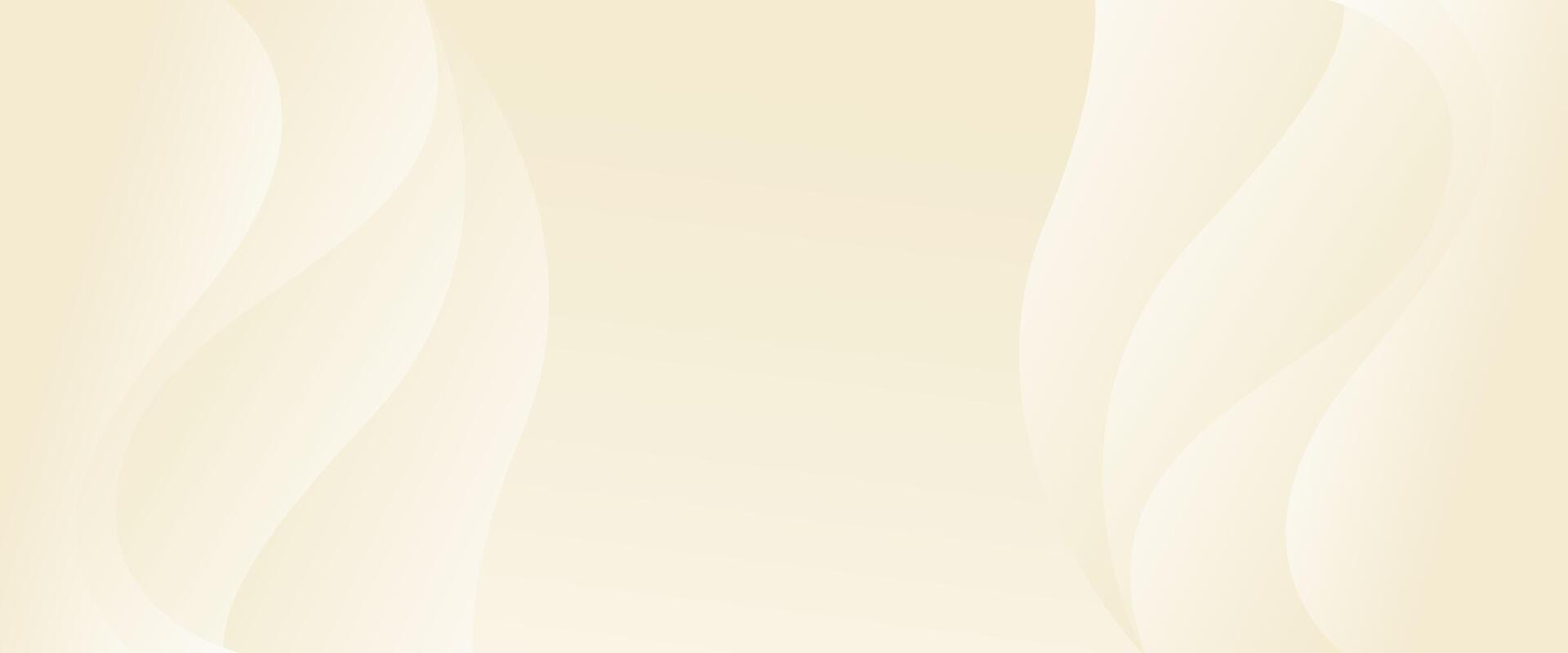 Abstract soft white and cream wave background. Modern elegant banner vector