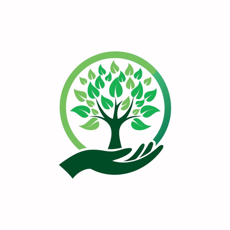 Caring Hands, Growing Green Dreams vector