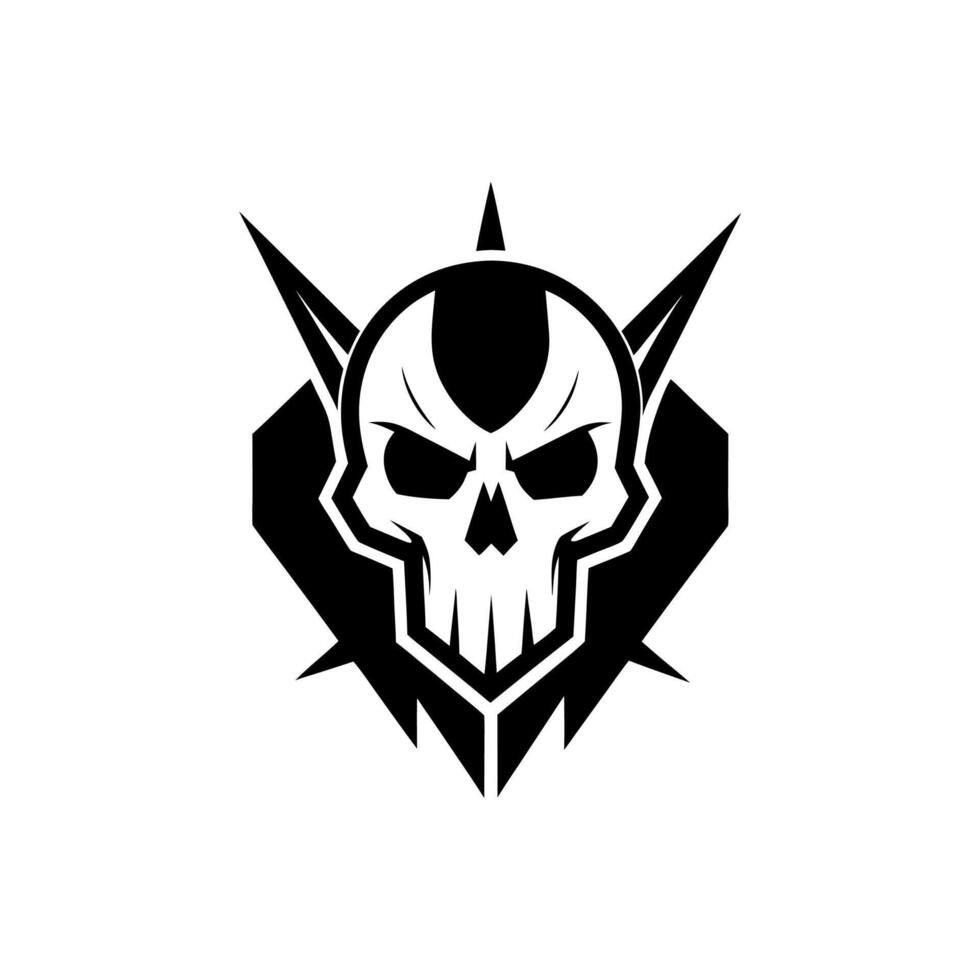 Skull Valkyrie Eternal Strength Symbol vector