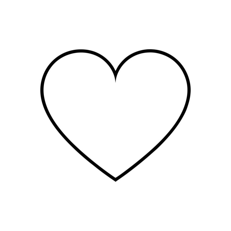 Elegant Heart Silhouette Logo Icon vector