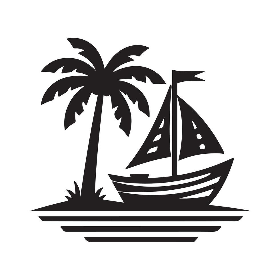 Set Sail Journey by Sea vector