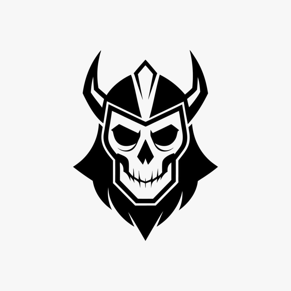 Valkyrie Shield Skull Symbol Design vector