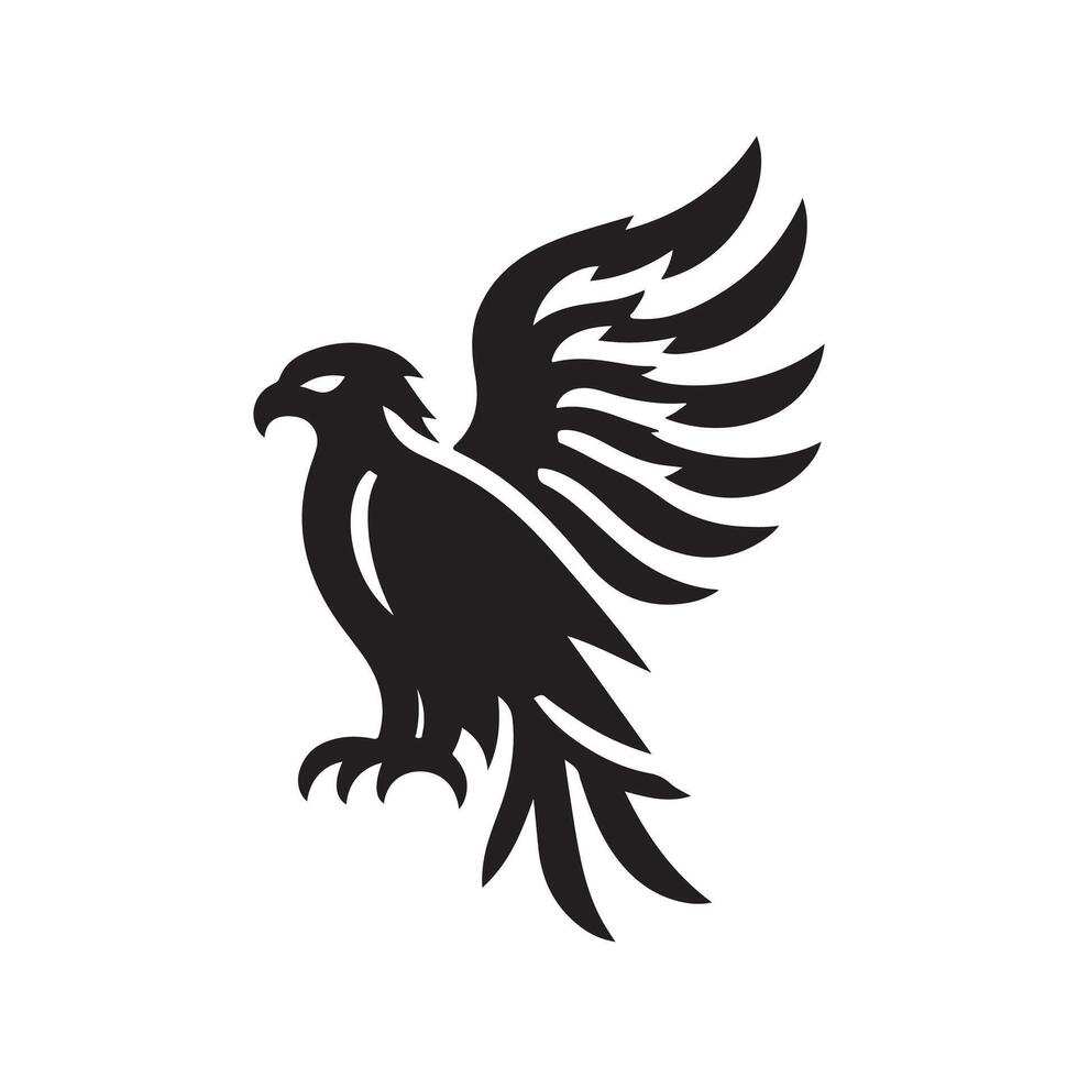 Eye-Catching Ferruginous Hawk Design Icon vector