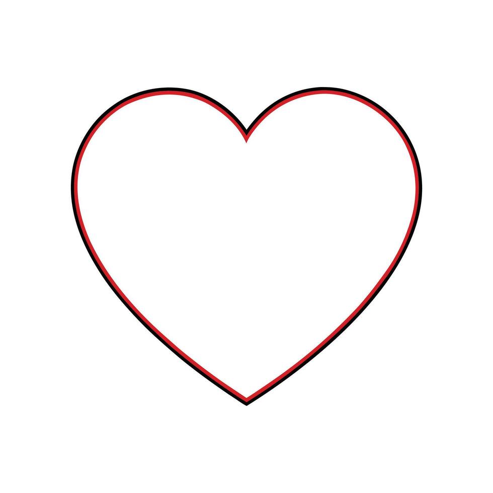 Whimsical Red Heart Love Symbol vector