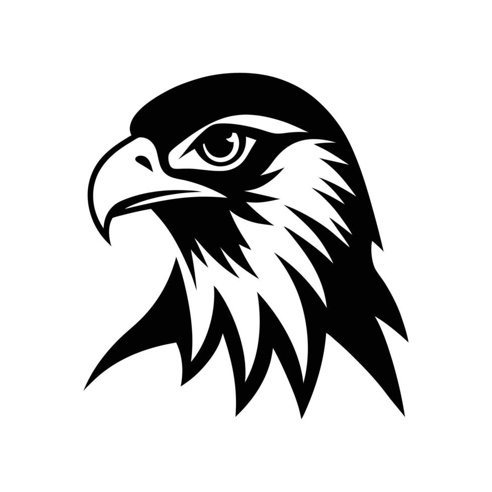 Ferocious Hawk Face Logo Template vector