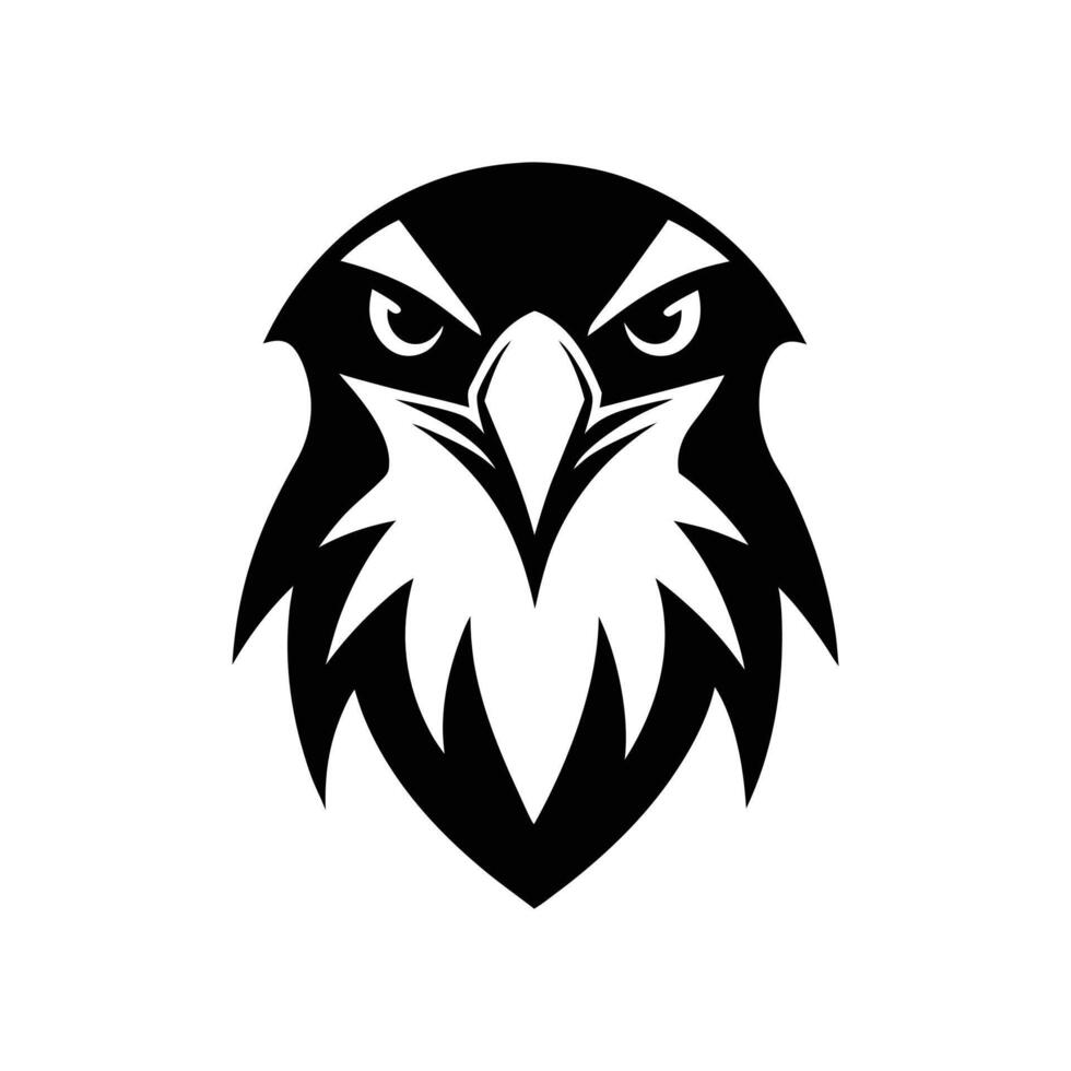 Majestic Hawk Face Logo Design vector