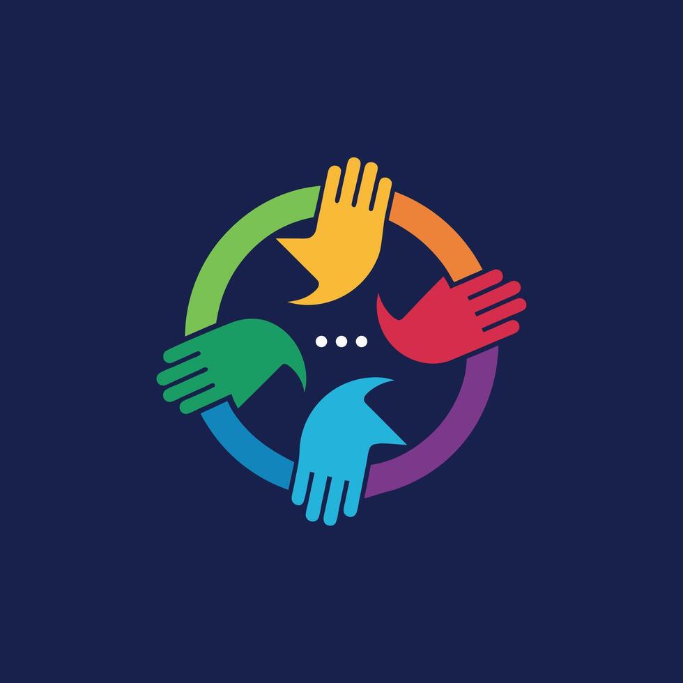 United Hands, Stronger Together Team vector