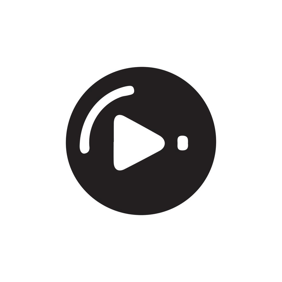 Play Button Camera Silhouette Art vector