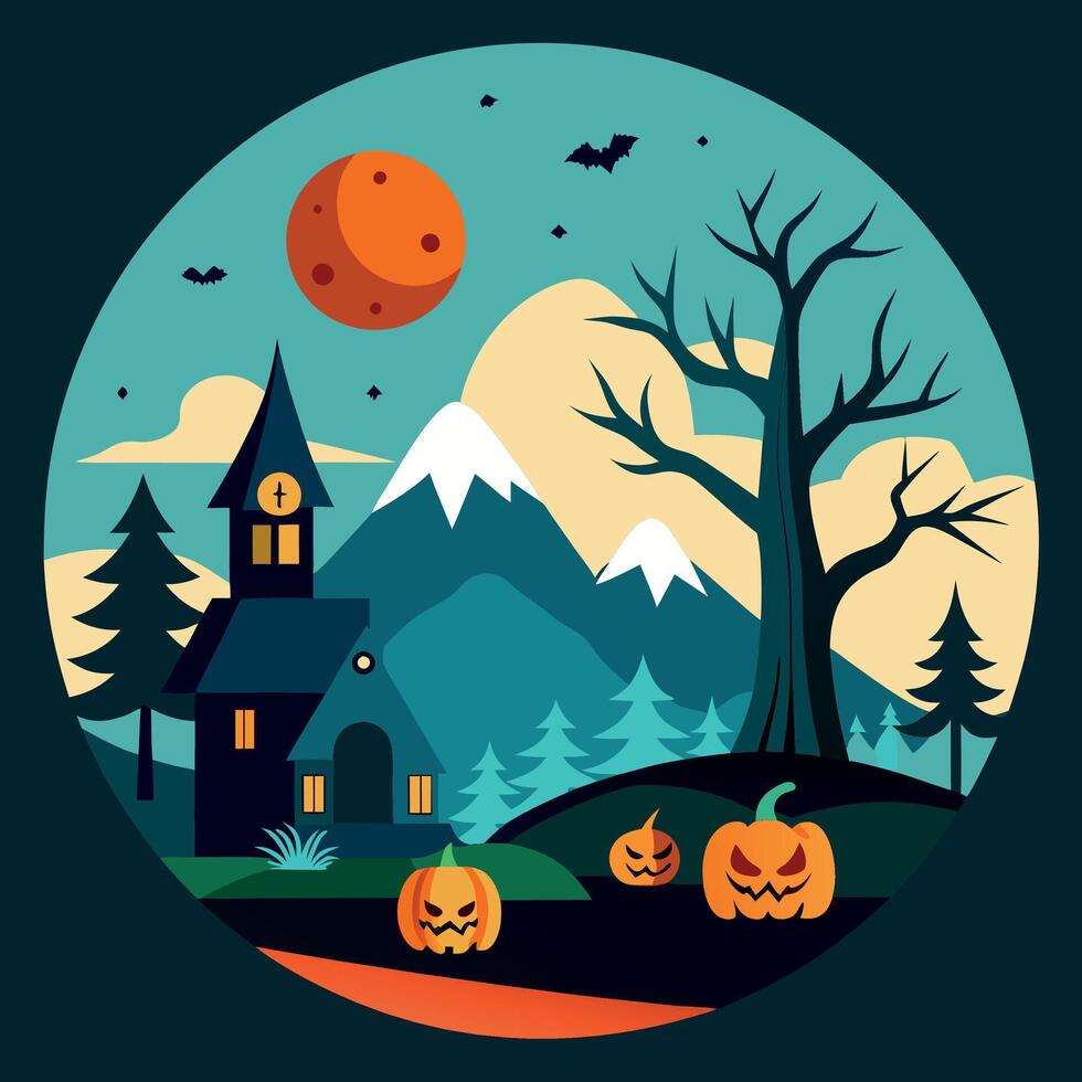 Mysterious Hollow and Halloween Icons vector