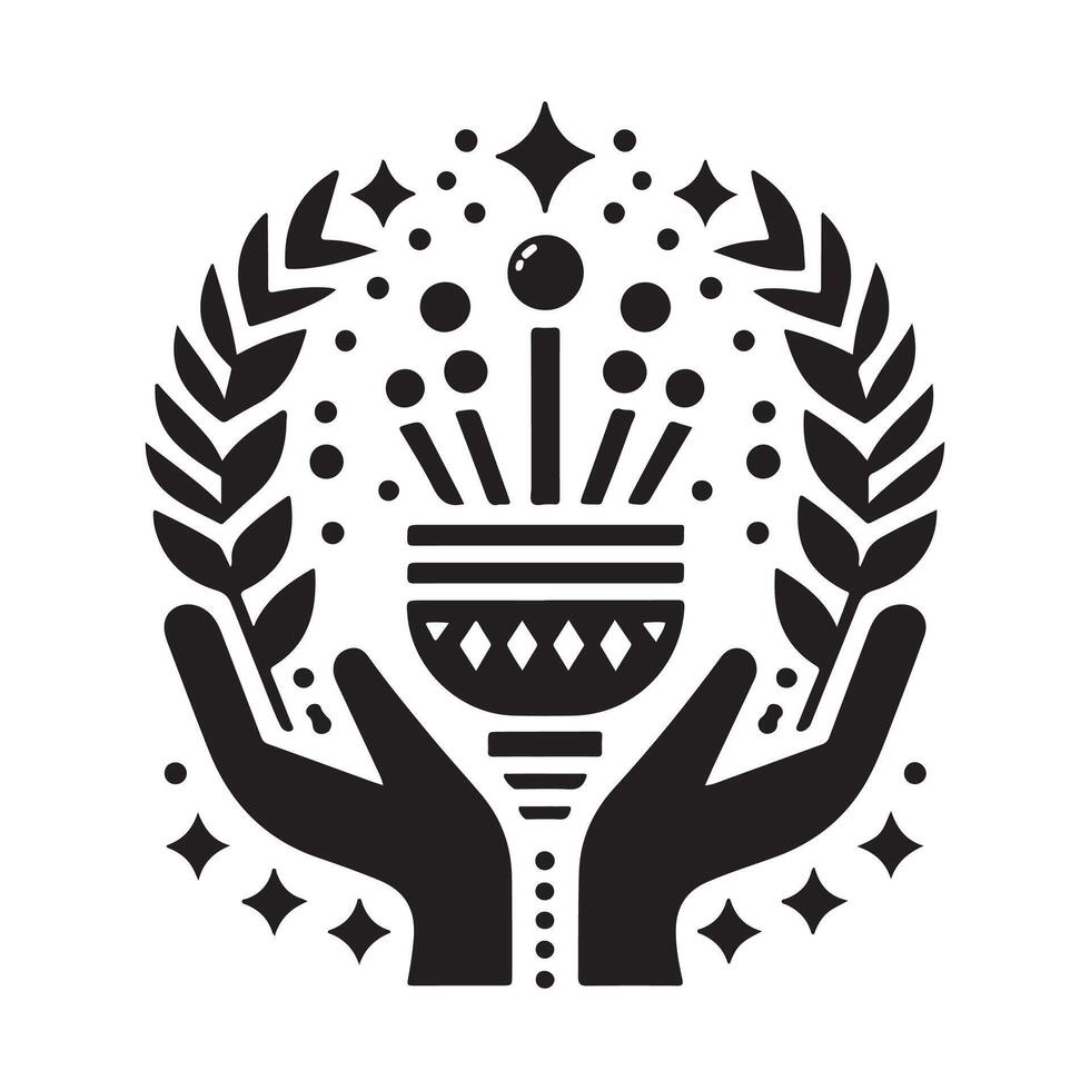Unity in Kwanzaa Silhouette Design vector