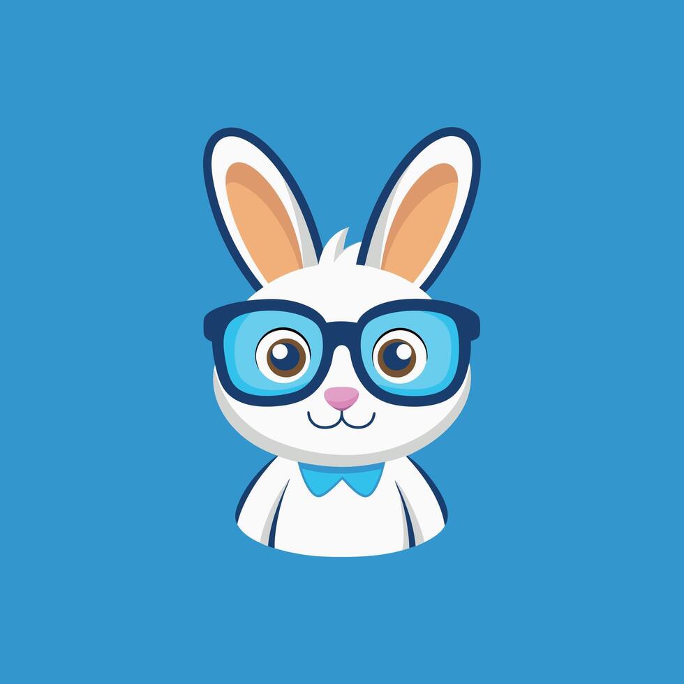 Bunny Brains with Big Glasses vector