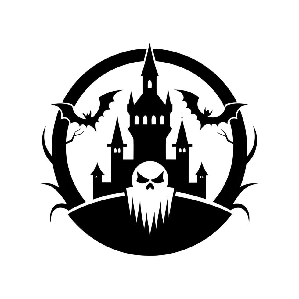 Gothic Bat Wings Black Logo vector