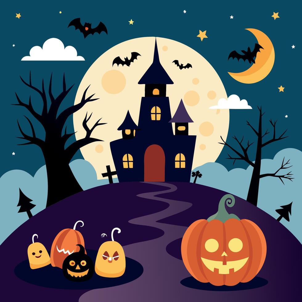 Gnarled Tree with Spooky Eyes vector