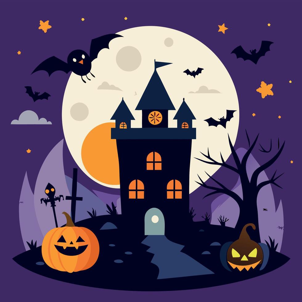 Creepy Forest with Hidden Creatures vector