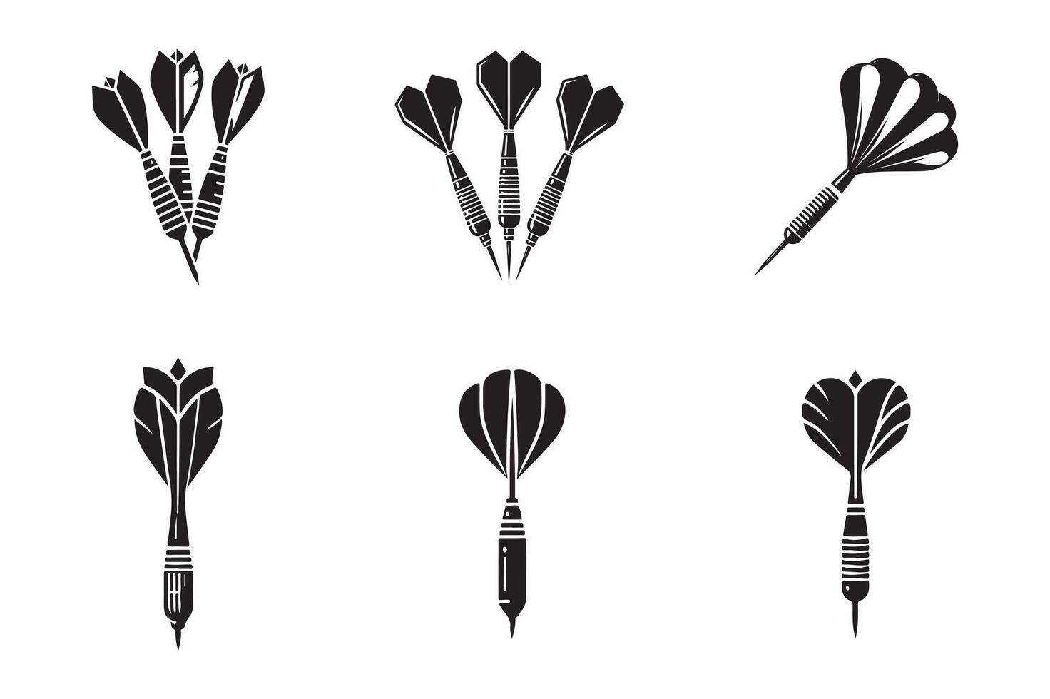 Set of Bullseye Achievement with Arrow Design vector