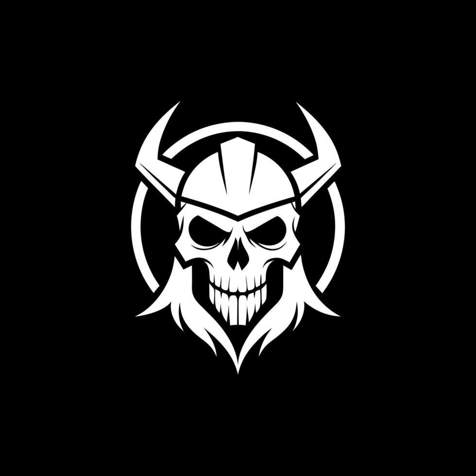 Skull Valkyrie Warrior Badge vector