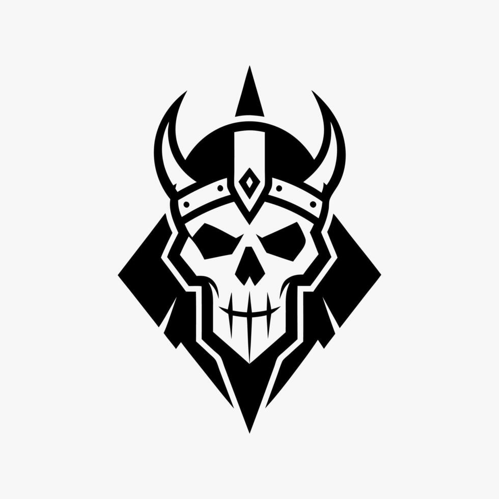 Bold Valkyrie Skull Seal vector
