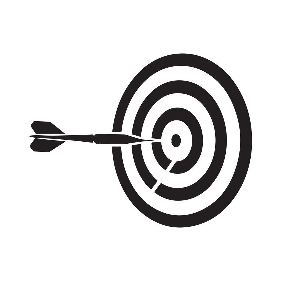 Simple Dart and Board Icon vector