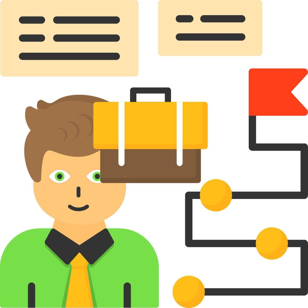 Career Path Icon Design vector
