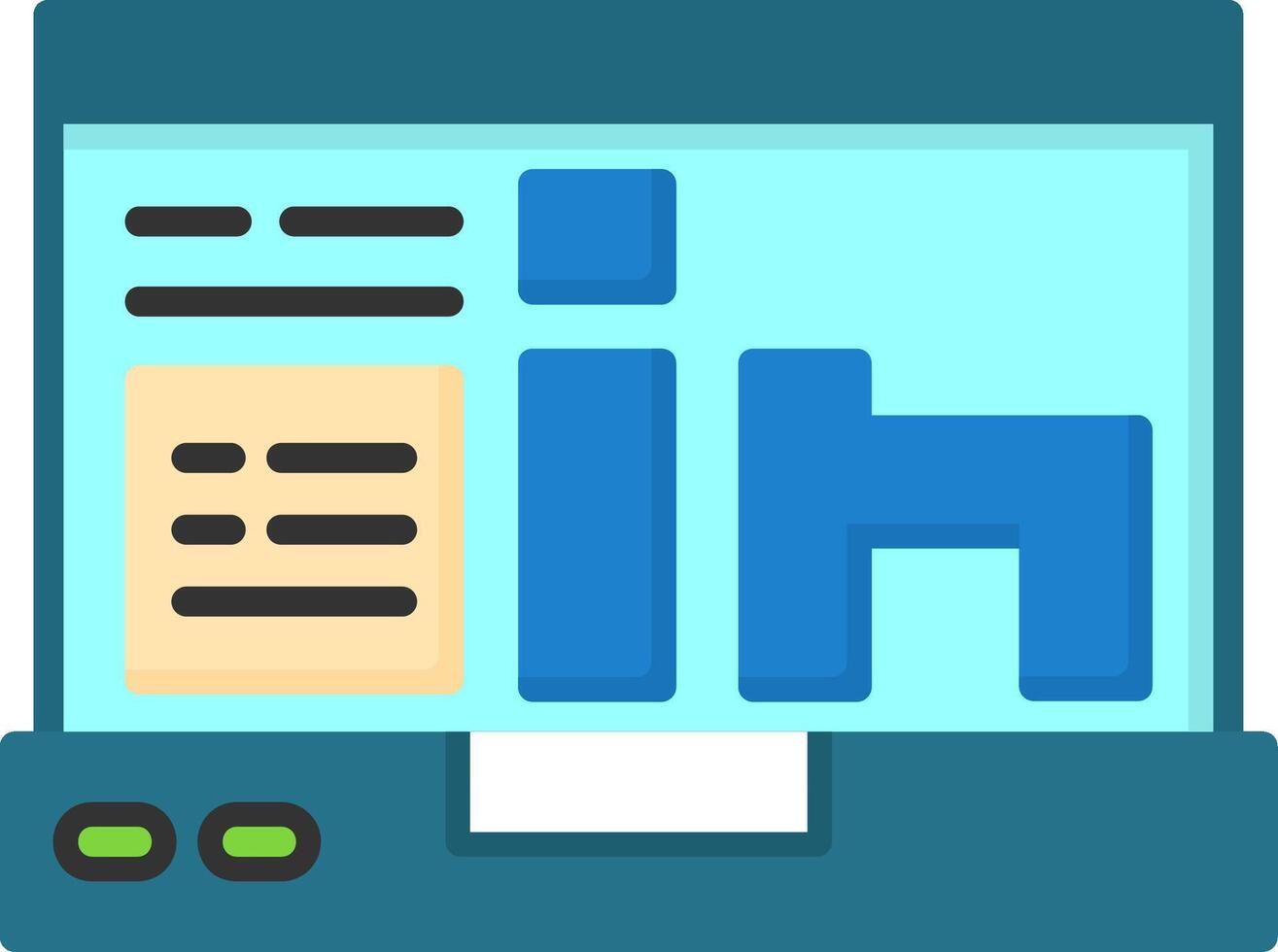 LinkedIn Icon Design vector
