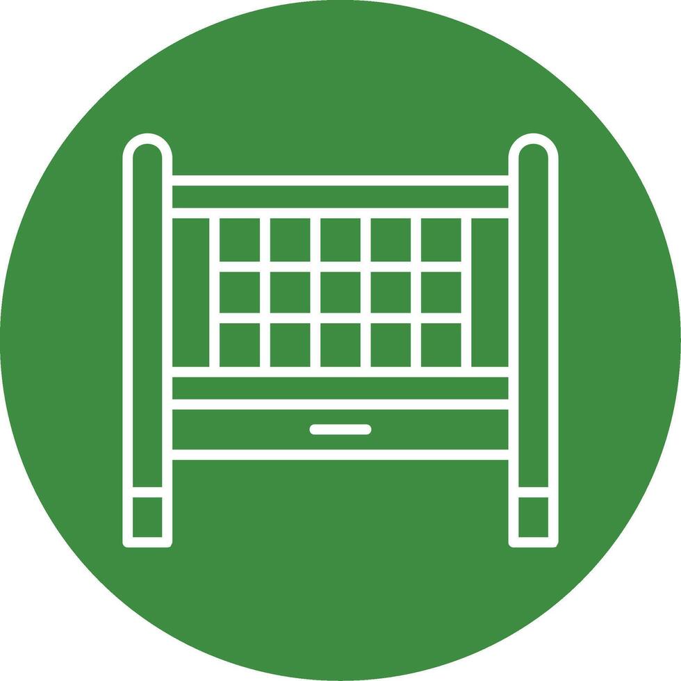 Baby crib Icon Design vector
