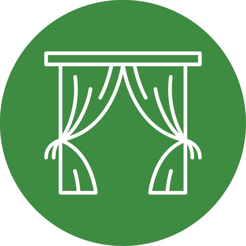 Curtains Icon Design vector