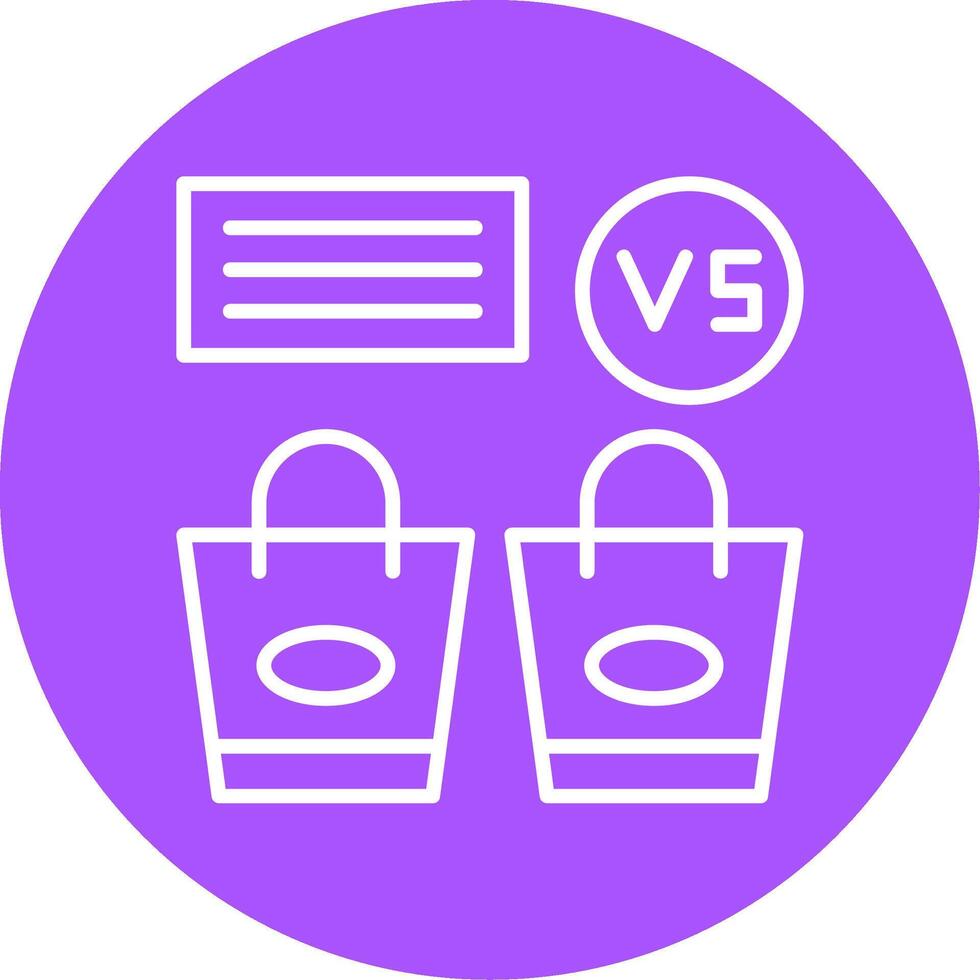 Product Comparison Icon Design vector