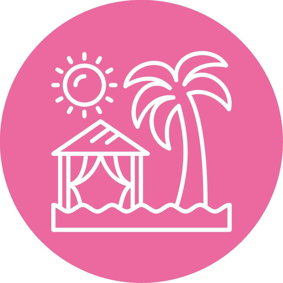 Beach camping Icon Design Symbol vector