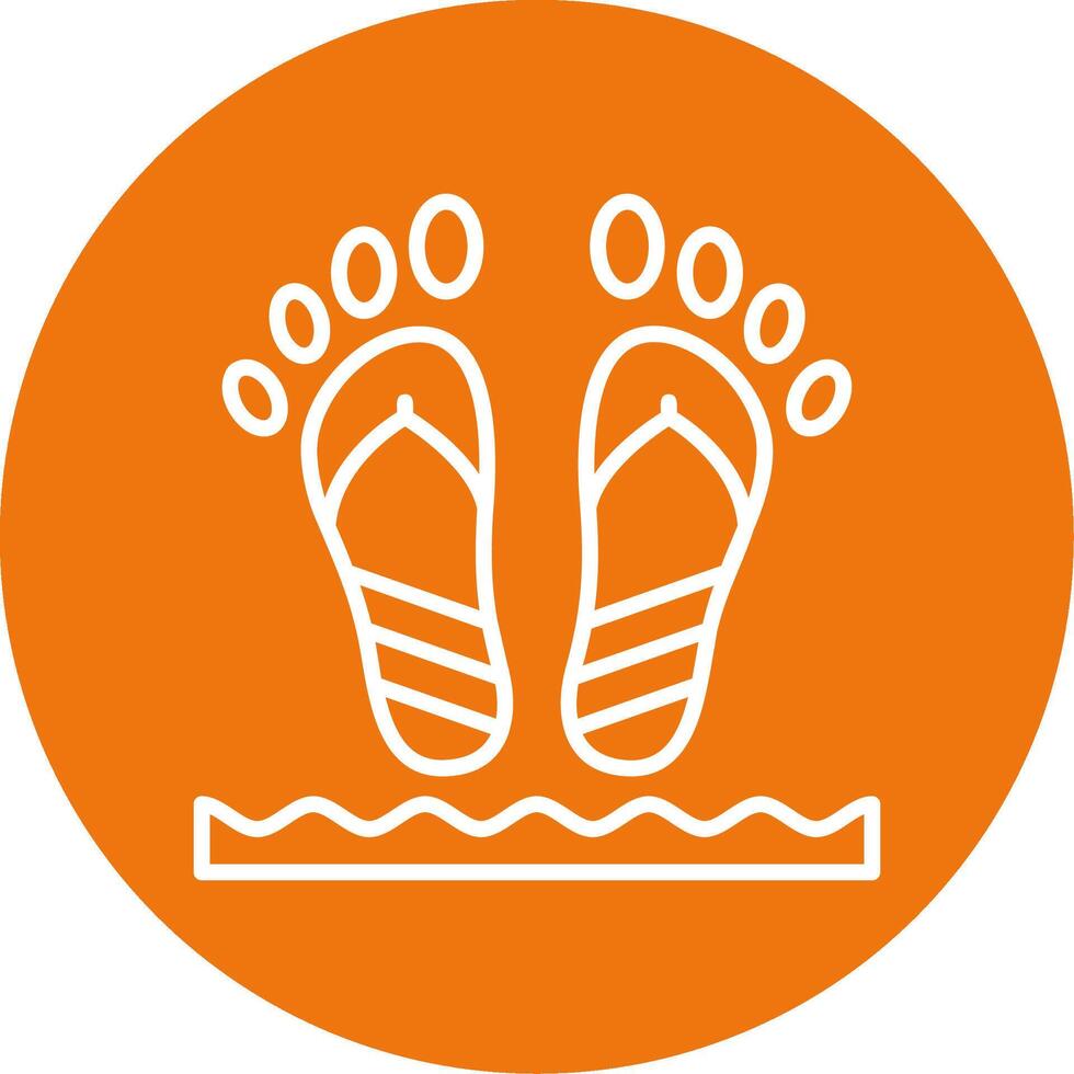 Beach walk Icon Design Symbol vector
