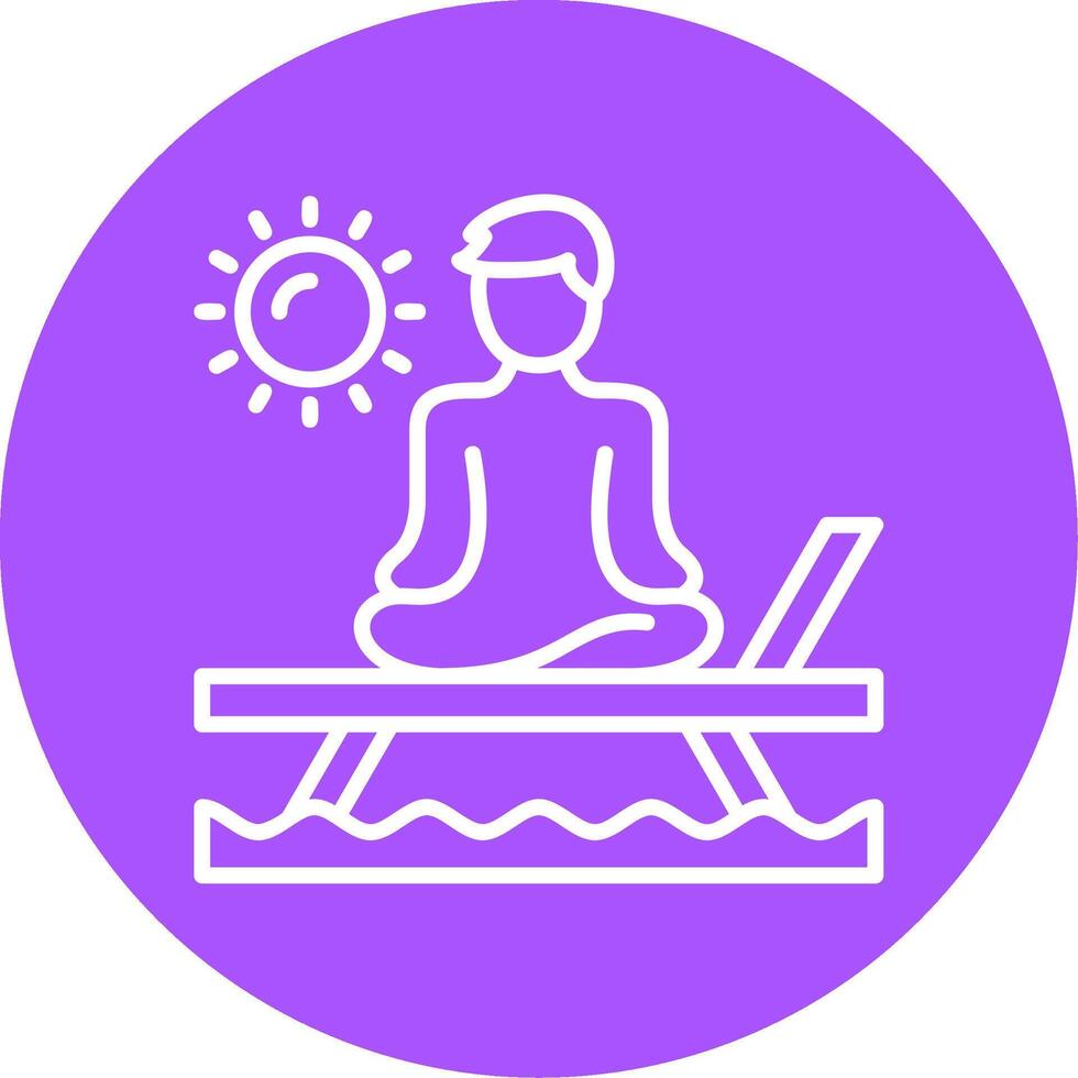 Beach yoga Icon Design Symbol vector