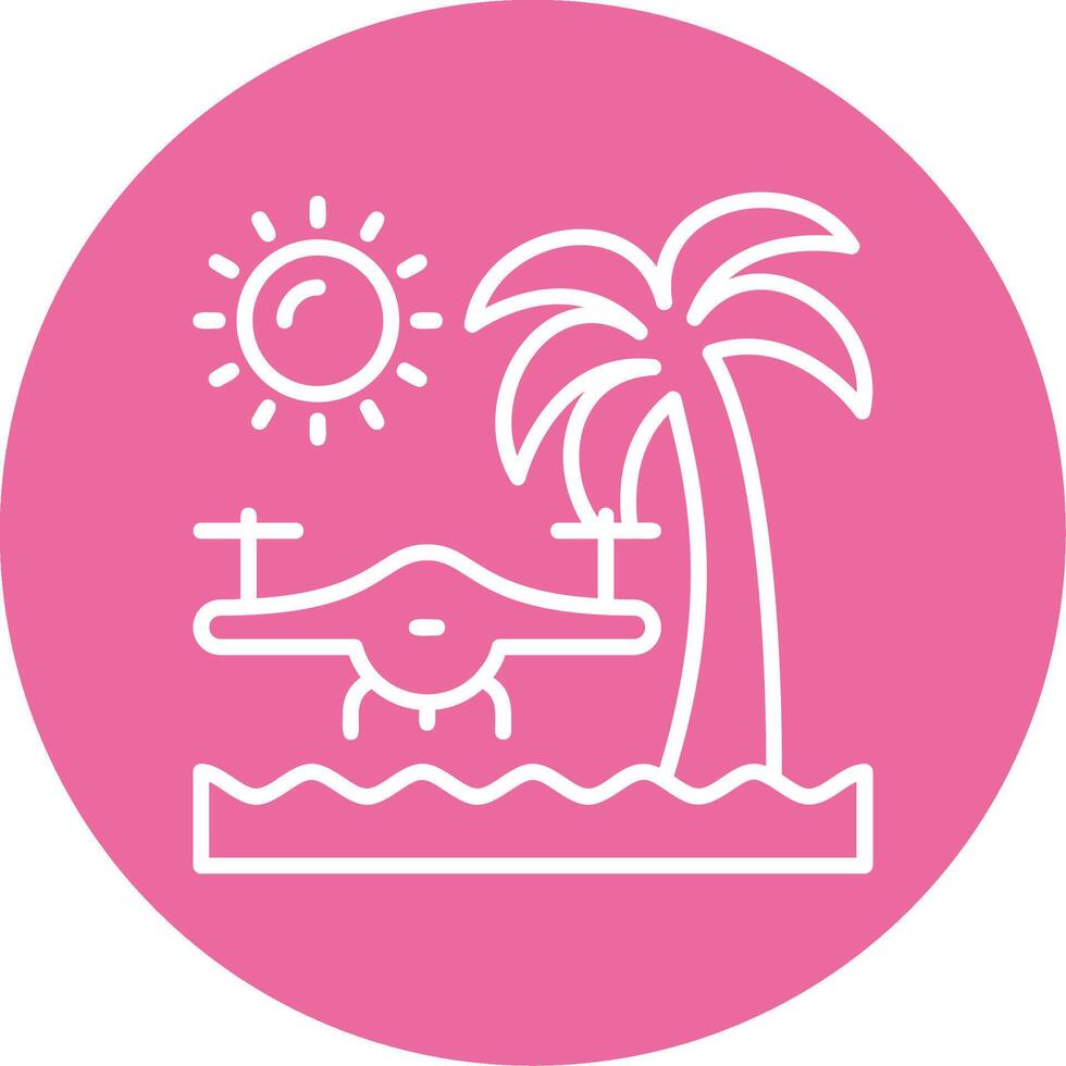 Beach drone photography Icon Design Symbol vector