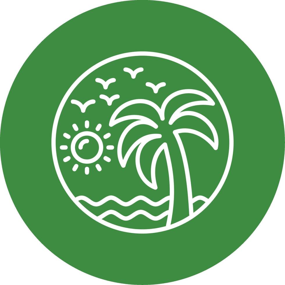 Beach painting Icon Design Symbol vector