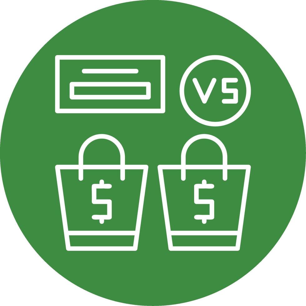 Price Comparison Icon Design vector