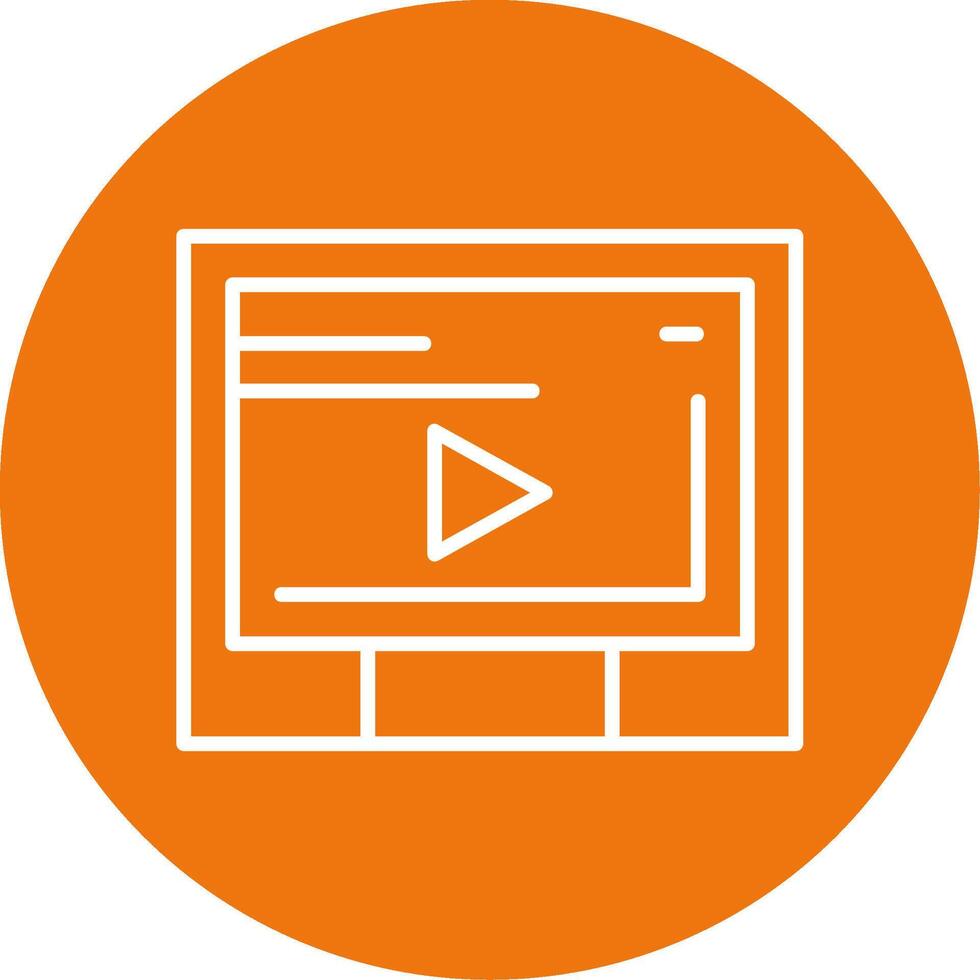 a player icon on an orange circle vector