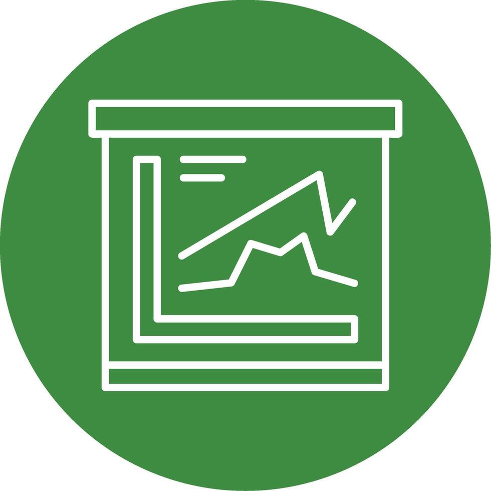 Line chart Icon Design vector
