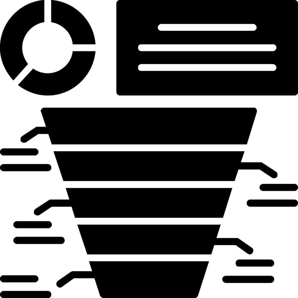 Funnel chart Icon Design Symbol vector