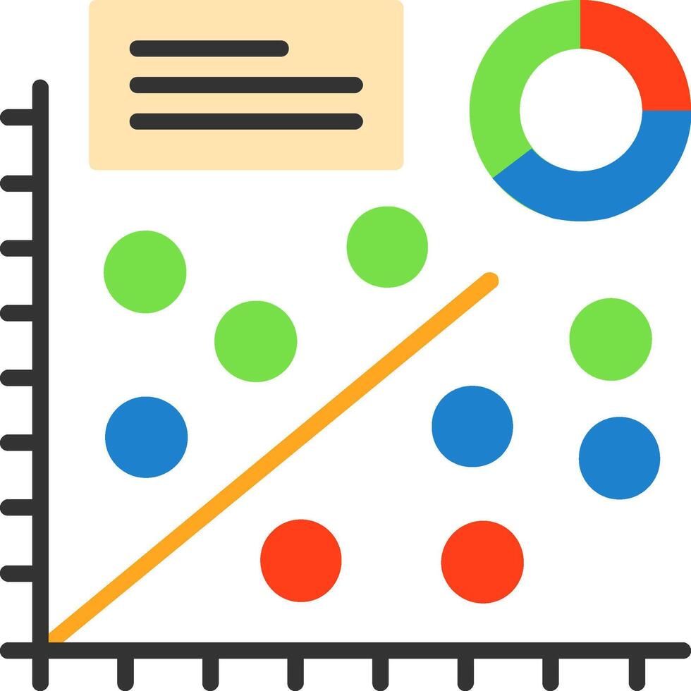 Scatter plot Icon Design Symbol vector