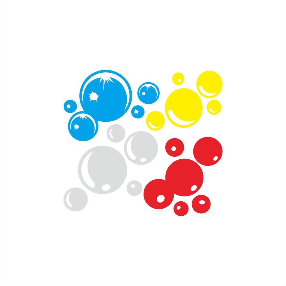 Colorful bubbles on a white background vector