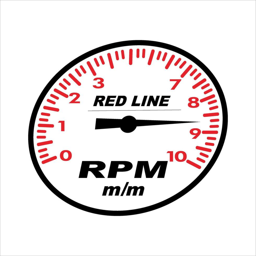 Motorcycle Speedometer RPM with white background vector
