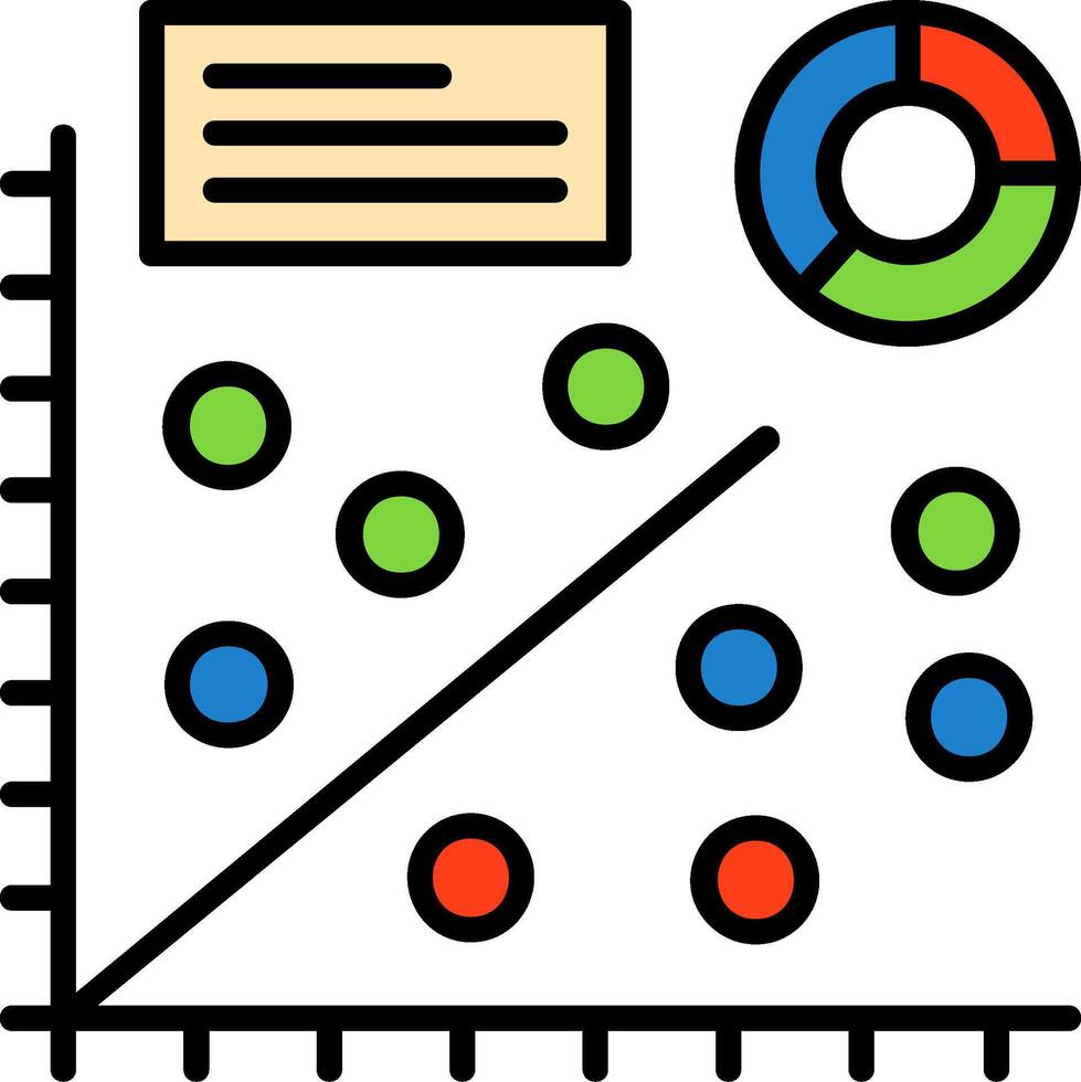 Scatter plot Icon Design Symbol vector