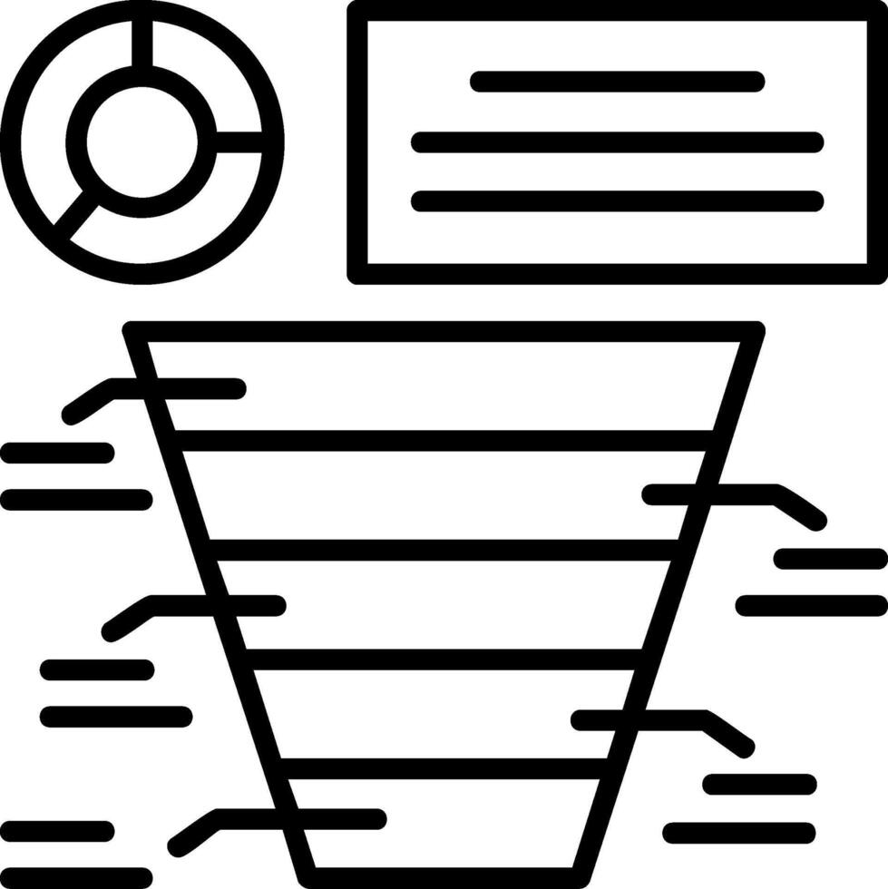Funnel chart Icon Design Symbol vector