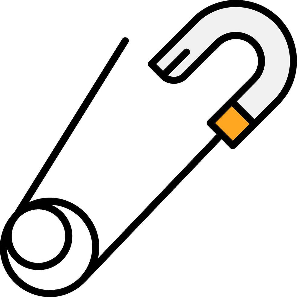 Safety pin Icon Design vector