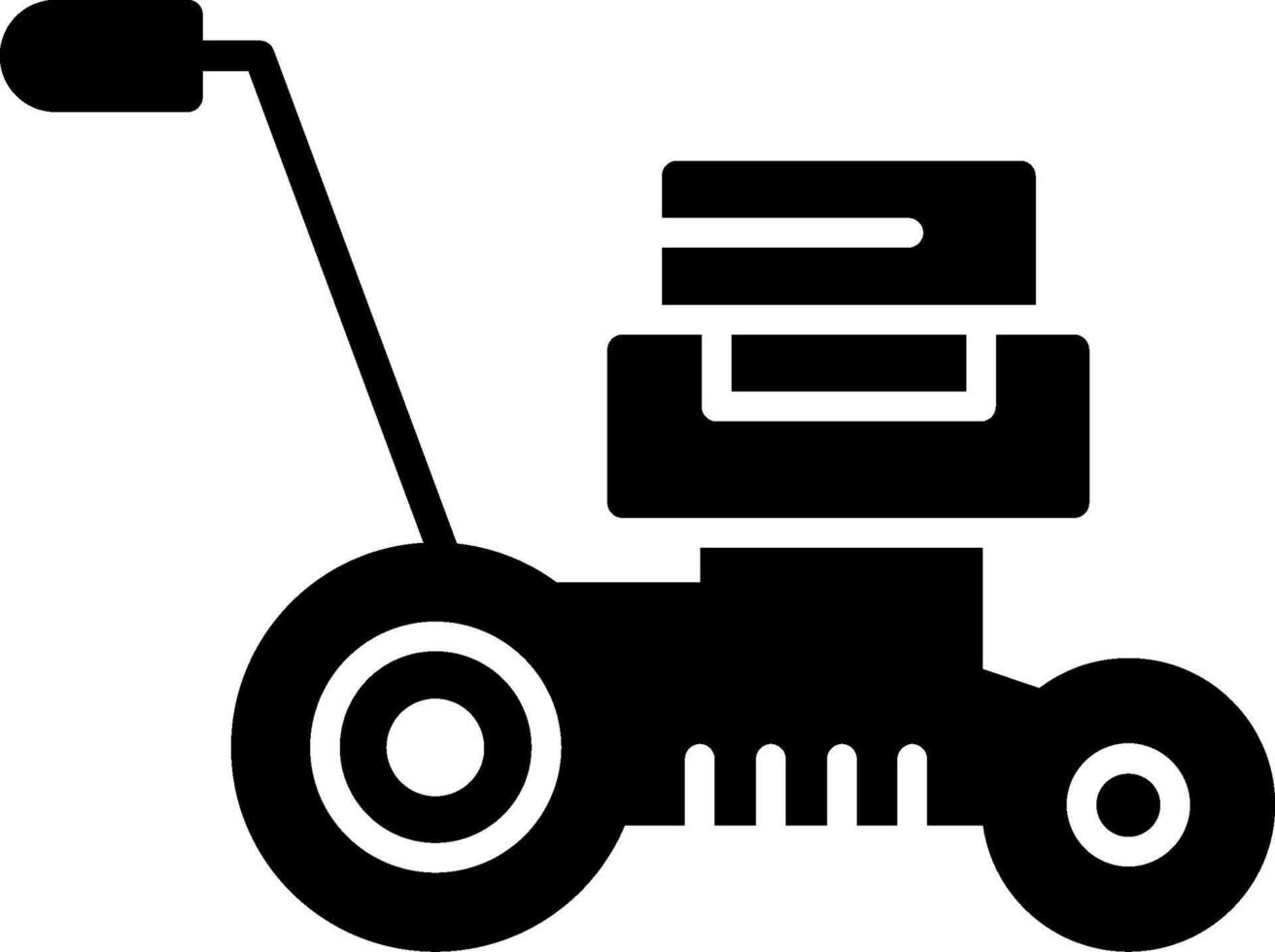 Lawnmower Icon Design vector